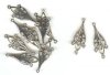 5 Pairs of 34x14mm Leaf Drop Nickel Earrings